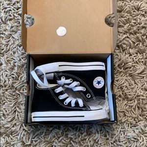 Black Converse Hightop Sneakers Infant Size 5